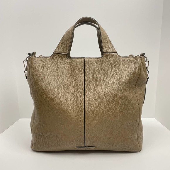 Vince Camuto | Caol Deep Moss Pebble Leather Large Handbag Tote Shoulder Strap - Picture 2 of 15